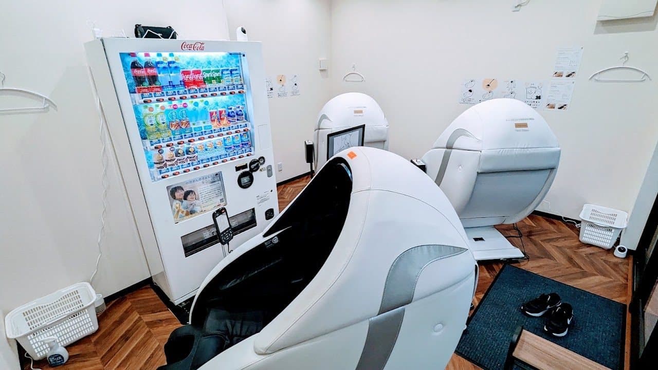 ちょこま店内のマッサージチェア