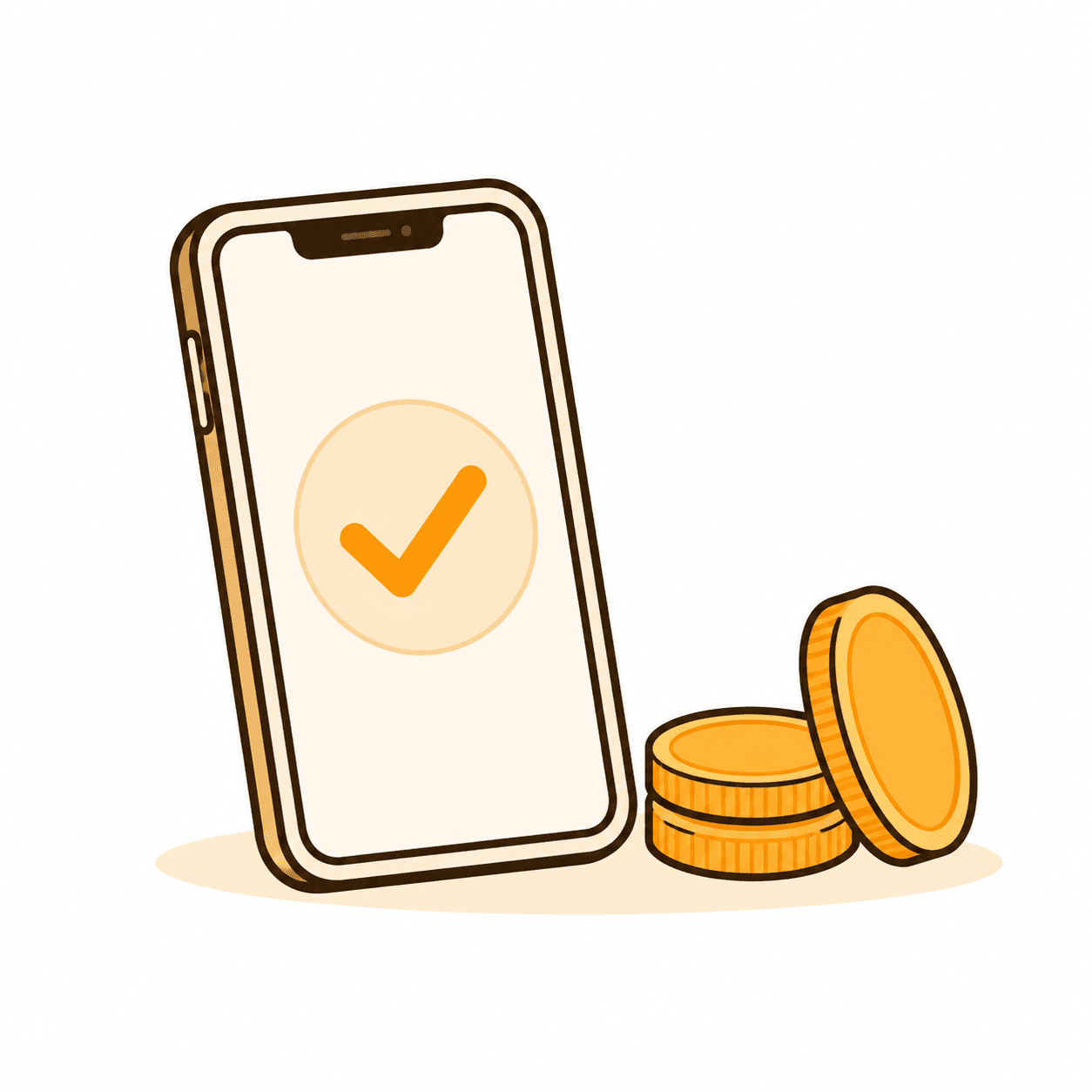 スマートフォンで料金を支払う流れを表した実際の案内イラスト